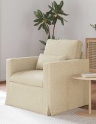 vidaXL Диван Крем 78 x 78 x 80 см текстил