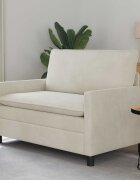vidaXL Диван Кремаво 126 x 81 x 875 см Кадифе