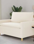 vidaXL Диван Кремаво 126 x 81 x 875 см Текстил
