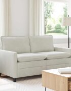 vidaXL Диван Кремаво 156 x 81 x 875 см Кадифе