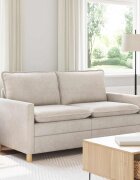 vidaXL Диван Кремаво 156 x 81 x 875 см Полиестер