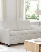vidaXL Диван Кремаво 156 x 81 x 875 см Полиестер