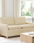 vidaXL Диван Кремаво 156 x 81 x 875 см Текстил