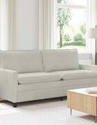 vidaXL Диван Кремаво 196 x 81 x 875 см Кадифе