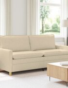 vidaXL Диван Кремаво 196 x 81 x 875 см Текстил