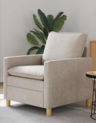 vidaXL Диван Кремаво 76 x 81 x 875 см Полиестер