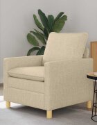 vidaXL Диван Кремаво 76 x 81 x 875 см Текстил