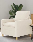 vidaXL Диван Кремаво 76 x 81 x 875 см Текстил