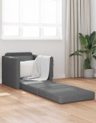 vidaXL Диван легло 60cm Тъмен сив текстил