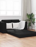 vidaXL Диван легло Черно 148 x 71 x 83 см текстил