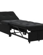 vidaXL Диван легло Черно 194 x 67 x 82 см Кадифе