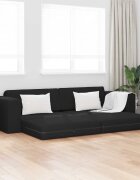 vidaXL Диван легло Черно 245 x 78 x 77 см текстил