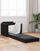 vidaXL Диван легло Черно 74 x 77 x 81 см Кадифе