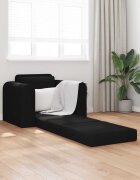 vidaXL Диван легло Черно 98 x 71 x 83 см текстил