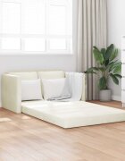 vidaXL Диван легло Крем 204 x 122 x 60 см Кадифе