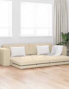 vidaXL Диван легло Крем 245 x 78 x 77 см текстил