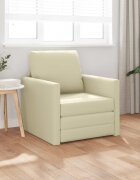 vidaXL Диван легло Крем 74 x 77 x 81 см Изкуствена