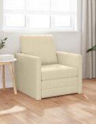 vidaXL Диван легло Крем 74 x 77 x 81 см текстил