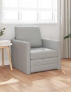 vidaXL Диван легло Облачно сиво 74 x 77 x 81 см текстил
