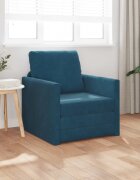 vidaXL Диван легло Синьо 74 x 77 x 81 см Кадифе