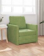 vidaXL Диван легло Светло зелено 74 x 77 x 81 см Кадифе
