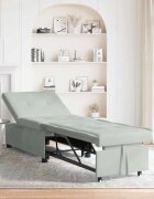 vidaXL Диван легло Светлосиво 194 x 67 x 82 см Кадифе