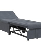 vidaXL Диван легло Тъмен сив 194 x 67 x 82 см Кадифе