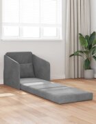 vidaXL Диван легло Тъмен сив 65 x 80 x 83 см Кадифе