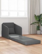 vidaXL Диван легло Тъмен сив 65 x 80 x 83 см текстил