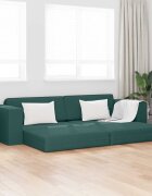 vidaXL Диван легло Тъмен зелен 245 x 78 x 77 см текстил