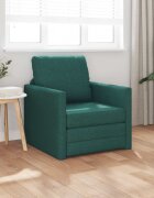 vidaXL Диван легло Тъмен зелен 74 x 77 x 81 см текстил