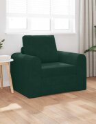 vidaXL Диван легло Тъмен зелен 98 x 71 x 83 см Кадифе