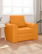vidaXL Диван легло Тъмен жълт 98 x 71 x 83 см текстил