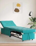 vidaXL Диван легло Тюркоаз 194 x 67 x 82 см Кадифе