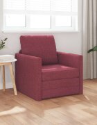 vidaXL Диван легло Виненочервен 74 x 77 x 81 см текстил