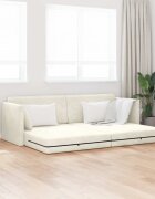 vidaXL Диван-легло за под Крем 213 x 70 x 77 см Кадифе