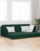 vidaXL Диван-легло за под Тъмен зелен 213 x 70 x 77 см Кадифе