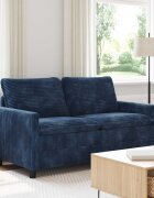 vidaXL Диван Морски син 156 x 81 x 875 см Полиестер