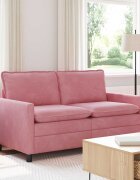 vidaXL Диван Розово 156 x 81 x 875 см Кадифе