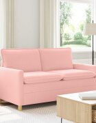 vidaXL Диван Розово 156 x 81 x 875 см Текстил