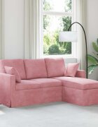 vidaXL Диван Розово 178 x 134 x 80 см Кадифе