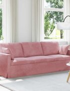 vidaXL Диван Розово 228 x 78 x 80 см Кадифе