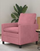 vidaXL Диван Розово 76 x 81 x 875 см Кадифе