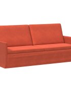 vidaXL Диван с 3 места Червено оранжево 190 x 81 x 82 см