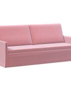 vidaXL Диван с 3 места Розово 190 x 81 x 82 см Кадифе