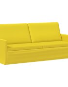 vidaXL Диван с 3 места Светло жълто 190 x 81 x 82 см Текстил