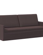 vidaXL Диван с 3 места Тъмен кафяв 190 x 81 x 82 см Текстил