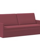 vidaXL Диван с 3 места Виненочервен 190 x 81 x 82 см Текстил