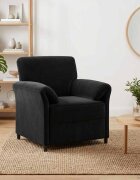 vidaXL Диван с едно seating Черно 88 x 83 x 95 см Кадифе
