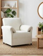 vidaXL Диван с едно seating Кремаво 88 x 83 x 95 см Кадифе